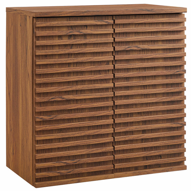 Modway EEI-7438-OAK Render Wall Mounted Bathroom Cabinet in Oak Modway