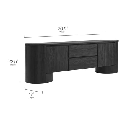 Modway EEI-7440 Duval 71 Inch Oval TV Cabinet Modway