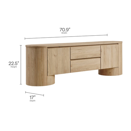 Modway EEI-7440 Duval 71 Inch Oval TV Cabinet Modway