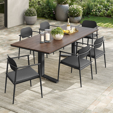Modway EEI-7441 Aeris 7-Piece Outdoor Patio Aluminum Dining Set Modway