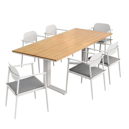 Modway EEI-7441 Aeris 7-Piece Outdoor Patio Aluminum Dining Set Modway