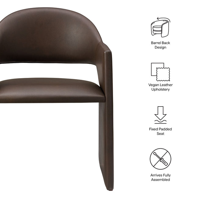 Modway EEI-7442 Talia Vegan Leather Dining Armchair - Plaza Home Decor