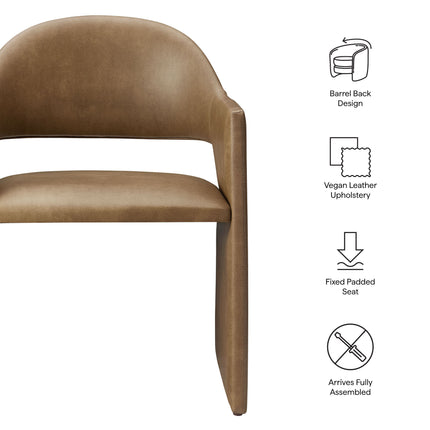 Modway EEI-7442 Talia Vegan Leather Dining Armchair - Plaza Home Decor
