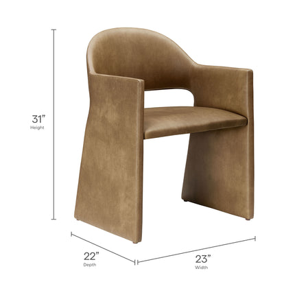 Modway EEI-7442 Talia Vegan Leather Dining Armchair - Plaza Home Decor