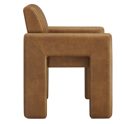 Modway EEI-7443 Daven Vegan Leather Dining Armchair Modway