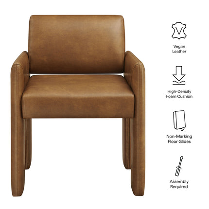 Modway EEI-7443 Daven Vegan Leather Dining Armchair Modway