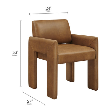 Modway EEI-7443 Daven Vegan Leather Dining Armchair Modway