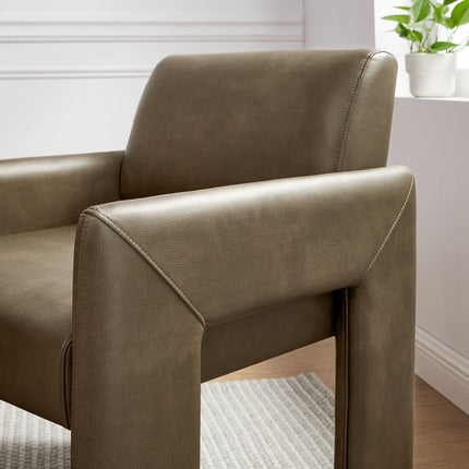 Modway EEI-7443 Daven Vegan Leather Dining Armchair Modway