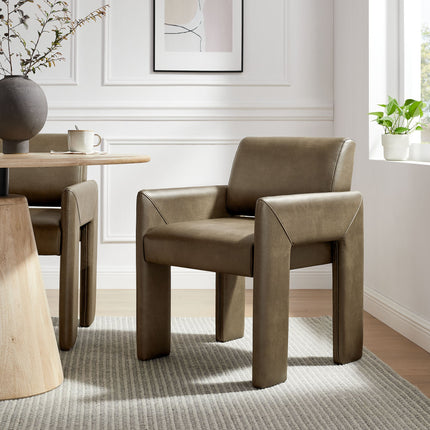 Modway EEI-7443 Daven Vegan Leather Dining Armchair Modway