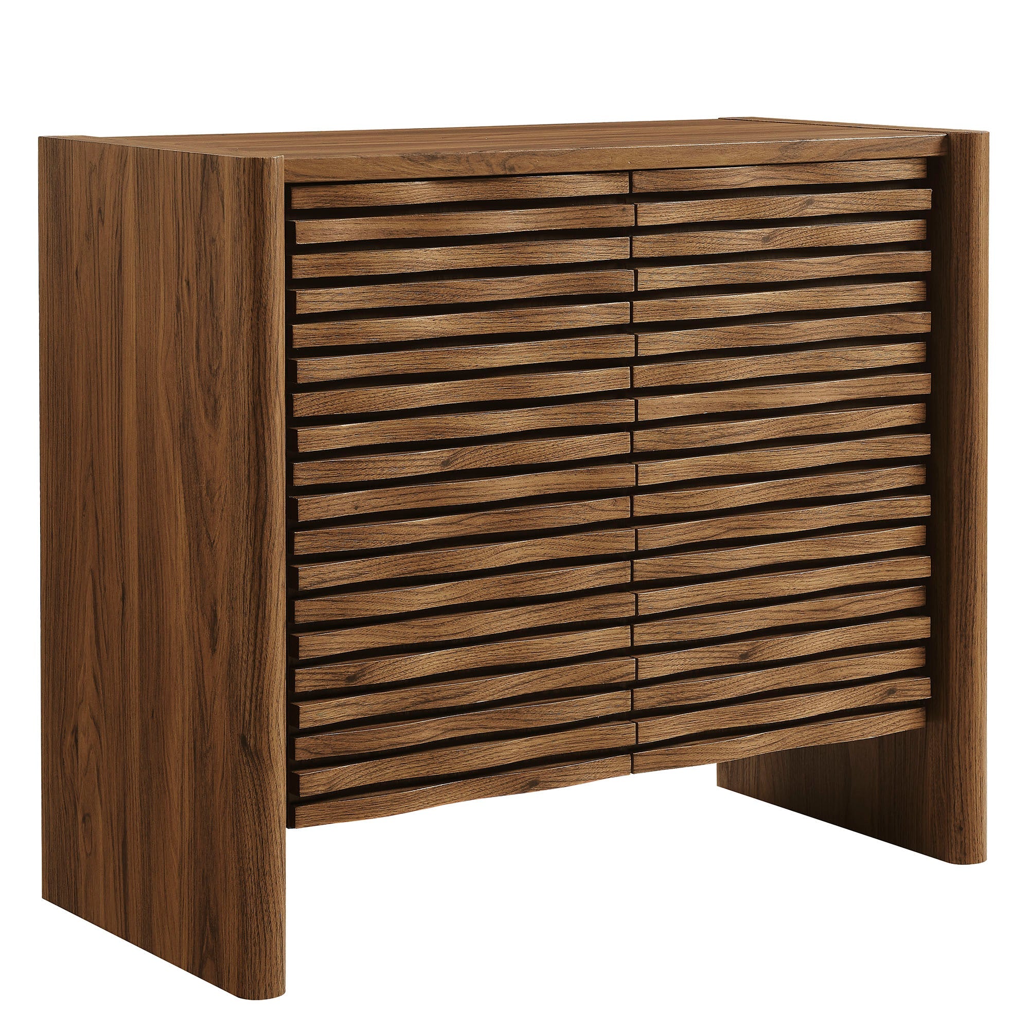 Modway Emric Wave Accent Cabinet in Walnut EEI-7444-WAL