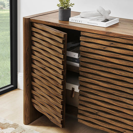 Modway Emric Wave Accent Cabinet in Walnut EEI-7444-WAL Modway