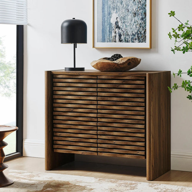 Modway Emric Wave Accent Cabinet in Walnut EEI-7444-WAL Modway