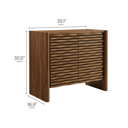 Modway Emric Wave Accent Cabinet in Walnut EEI-7444-WAL Modway