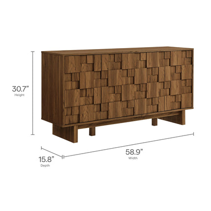 Modway EEI-7448 Owen 59 Inch 4 Door Geometric Sideboard Modway