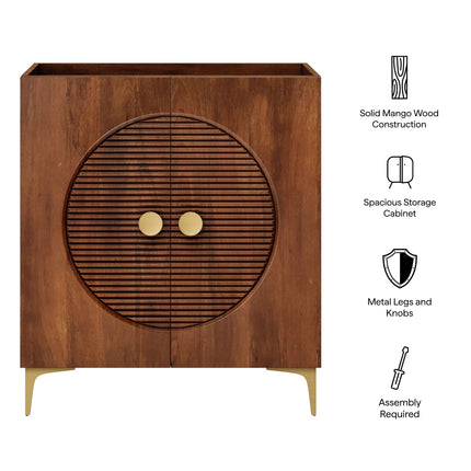 Modway EEI-7453 Vernon 30" Fluted Wood Vanity Cabinet Without Sink Modway