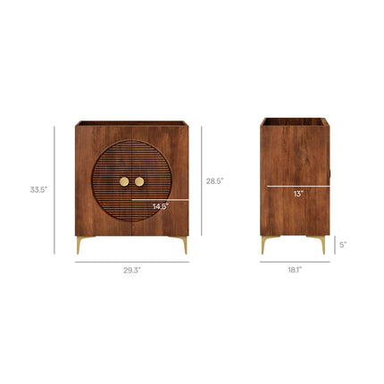Modway EEI-7453 Vernon 30" Fluted Wood Vanity Cabinet Without Sink Modway
