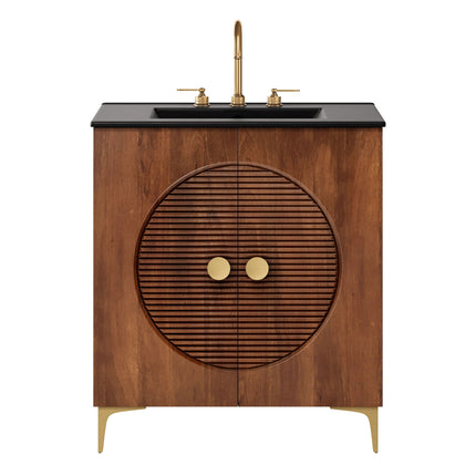 Modway EEI-7454 Vernon 30" Fluted Wood Vanity Cabinet With Sink Modway