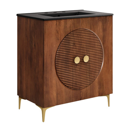 Modway EEI-7454 Vernon 30" Fluted Wood Vanity Cabinet With Sink Modway