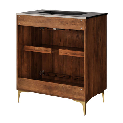 Modway EEI-7454 Vernon 30" Fluted Wood Vanity Cabinet With Sink Modway