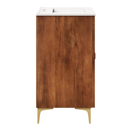 Modway EEI-7454 Vernon 30" Fluted Wood Vanity Cabinet With Sink Modway