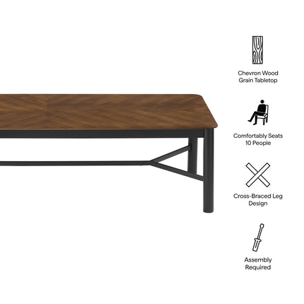 Modway EEI-7463 Ashlan 110" Rectangle Dining Table Modway