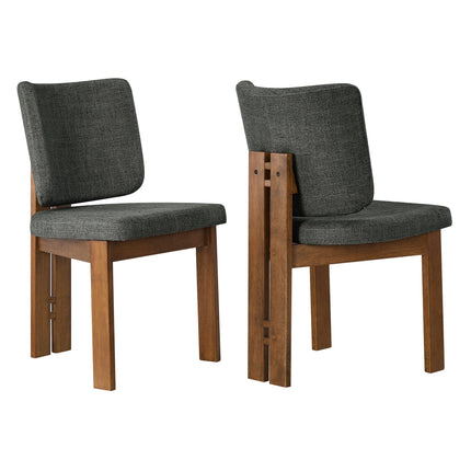Modway EEI-7465 Alba Armless Upholstered Dining Chairs Set Of 2 Modway