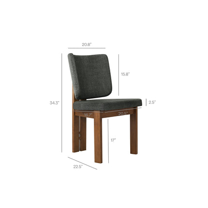 Modway EEI-7465 Alba Armless Upholstered Dining Chairs Set Of 2 Modway