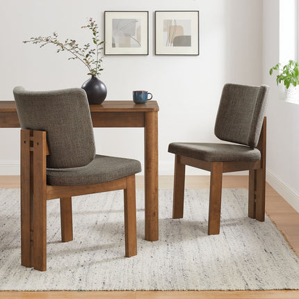 Modway EEI-7465 Alba Armless Upholstered Dining Chairs Set Of 2 Modway