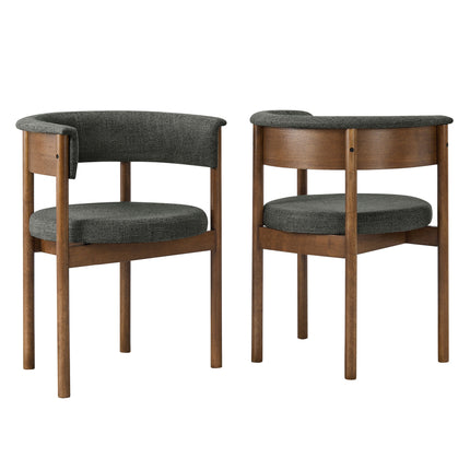 Modway EEI-7467 Clea Curved Upholstered Dining Chairs Set Of 2 Modway