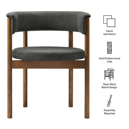 Modway EEI-7467 Clea Curved Upholstered Dining Chairs Set Of 2 Modway