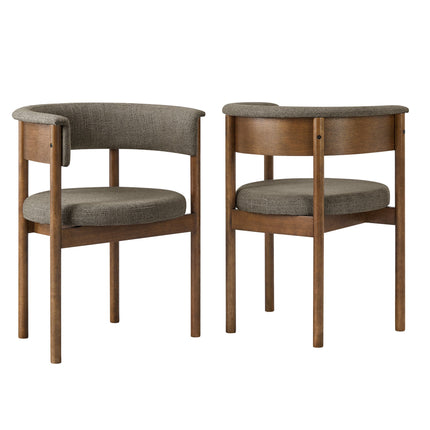 Modway EEI-7467 Clea Curved Upholstered Dining Chairs Set Of 2 Modway