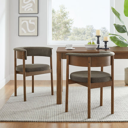Modway EEI-7467 Clea Curved Upholstered Dining Chairs Set Of 2 Modway