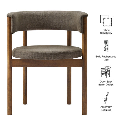 Modway EEI-7467 Clea Curved Upholstered Dining Chairs Set Of 2 Modway