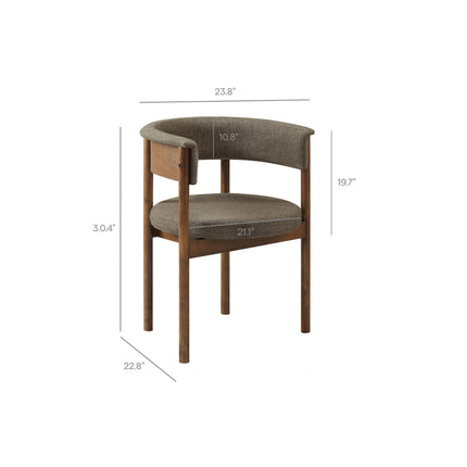 Modway EEI-7467 Clea Curved Upholstered Dining Chairs Set Of 2 Modway