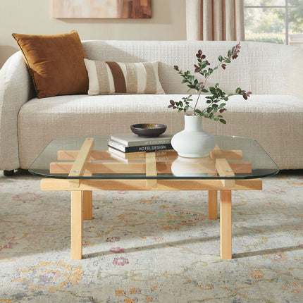 Modway EEI-7468 Isby 35 Inch Tempered Glass Coffee Table Modway