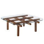 Walnut / Tempered Glass