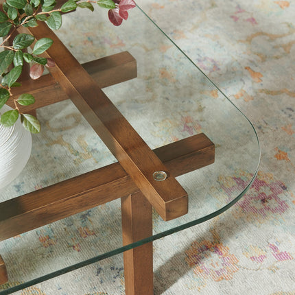 Modway EEI-7468 Isby 35 Inch Tempered Glass Coffee Table Modway