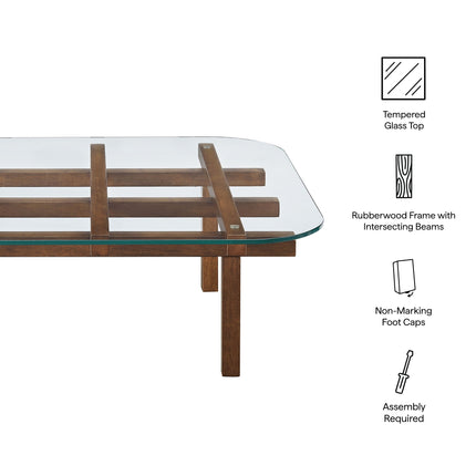 Modway EEI-7468 Isby 35 Inch Tempered Glass Coffee Table Modway