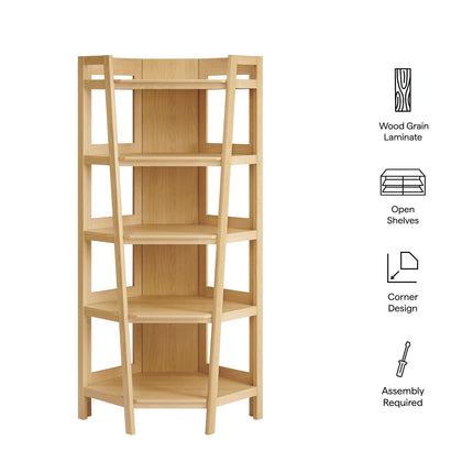Modway EEI-7469 Bixby 71 Inch Corner Bookshelf Modway