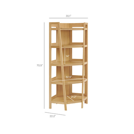 Modway EEI-7469 Bixby 71 Inch Corner Bookshelf Modway