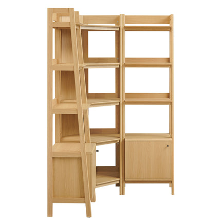 Modway EEI-7470 Bixby 3-piece Corner Bookshelf Set with Narrow Bookshelves Modway