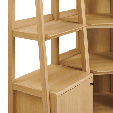 Modway EEI-7470 Bixby 3-piece Corner Bookshelf Set with Narrow Bookshelves Modway