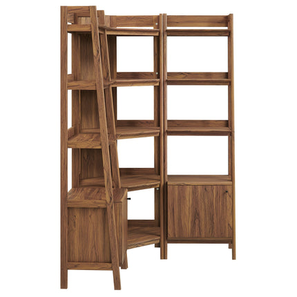 Modway EEI-7470 Bixby 3-piece Corner Bookshelf Set with Narrow Bookshelves Modway