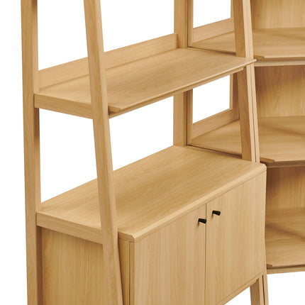 Modway EEI-7471 Bixby 3-Piece Corner Bookshelf Set with Wide Bookshelves Modway