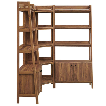 Modway EEI-7471 Bixby 3-Piece Corner Bookshelf Set with Wide Bookshelves Modway