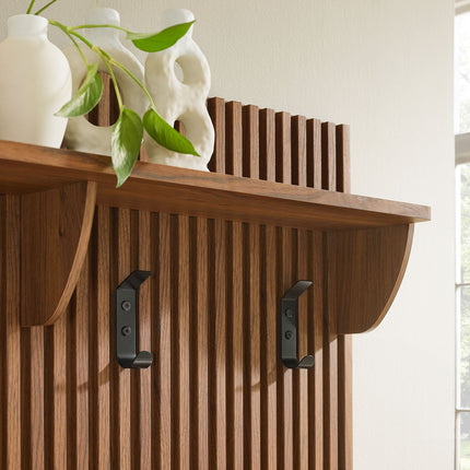 Modway EEI-7473 Render Fluted 3-in-1 Hall Tree With Storage Bench and Coat Rack Modway