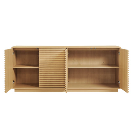 Modway EEI-7477 Render 4-Door Fluted Sideboard Cabinet TV Stand Modway