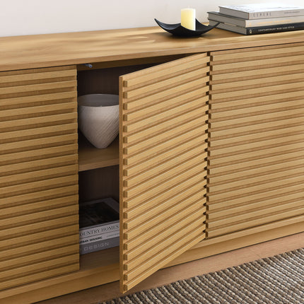 Modway EEI-7477 Render 4-Door Fluted Sideboard Cabinet TV Stand Modway