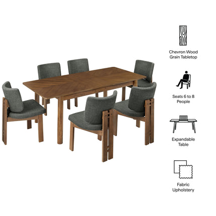 Modway EEI-7483 Alba 7-Piece Dining Set Modway