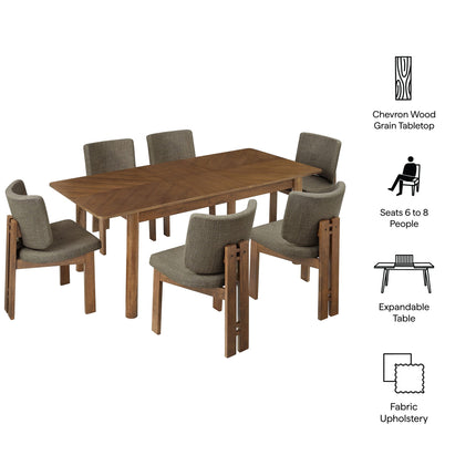 Modway EEI-7483 Alba 7-Piece Dining Set Modway